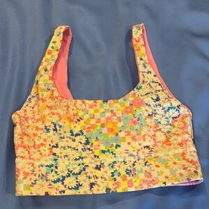 Fabletics Multicolor Floral Crop Top